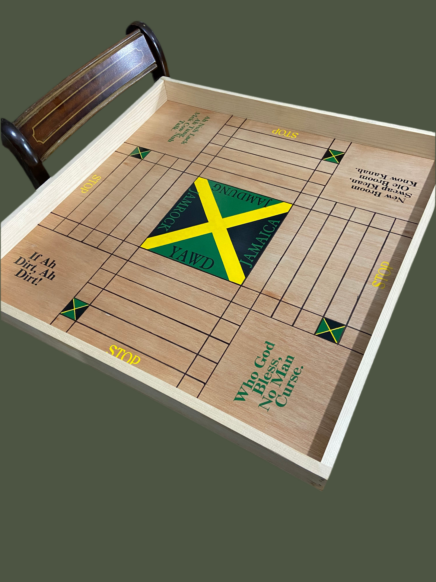 Custom Jamaican Ludi & Draft/Checkers Board