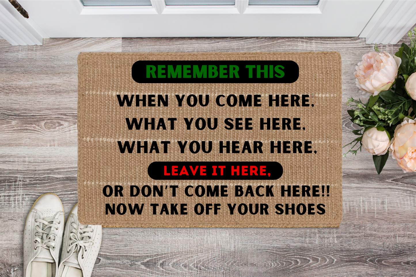 Flat Woven Remember This Doormat