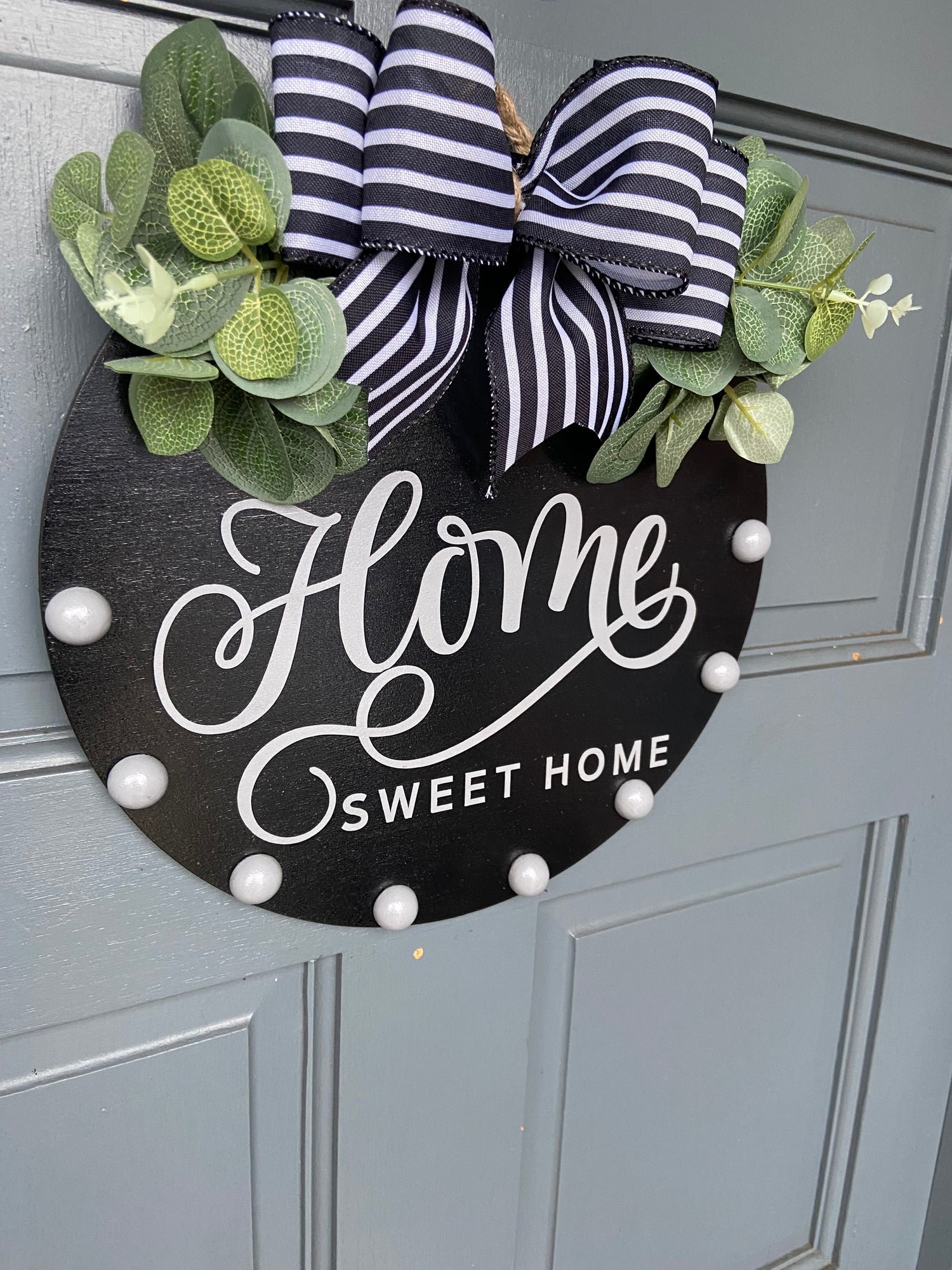 Wooden Door Wreath