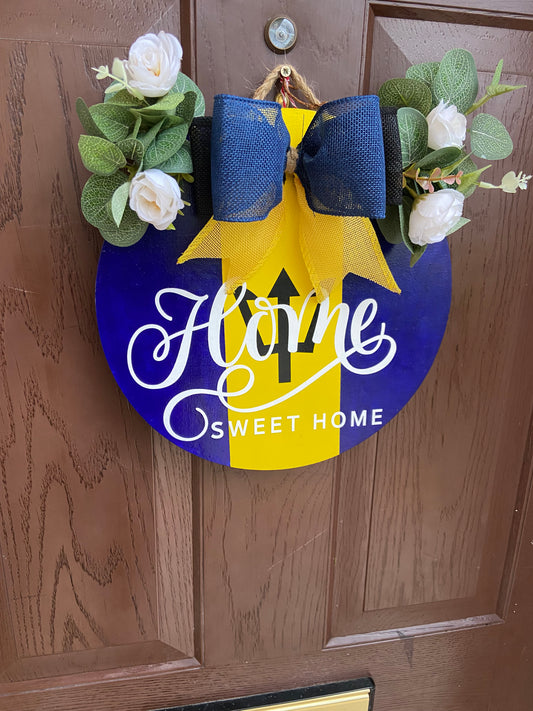 Home Sweet Home Barbados Door Wreath