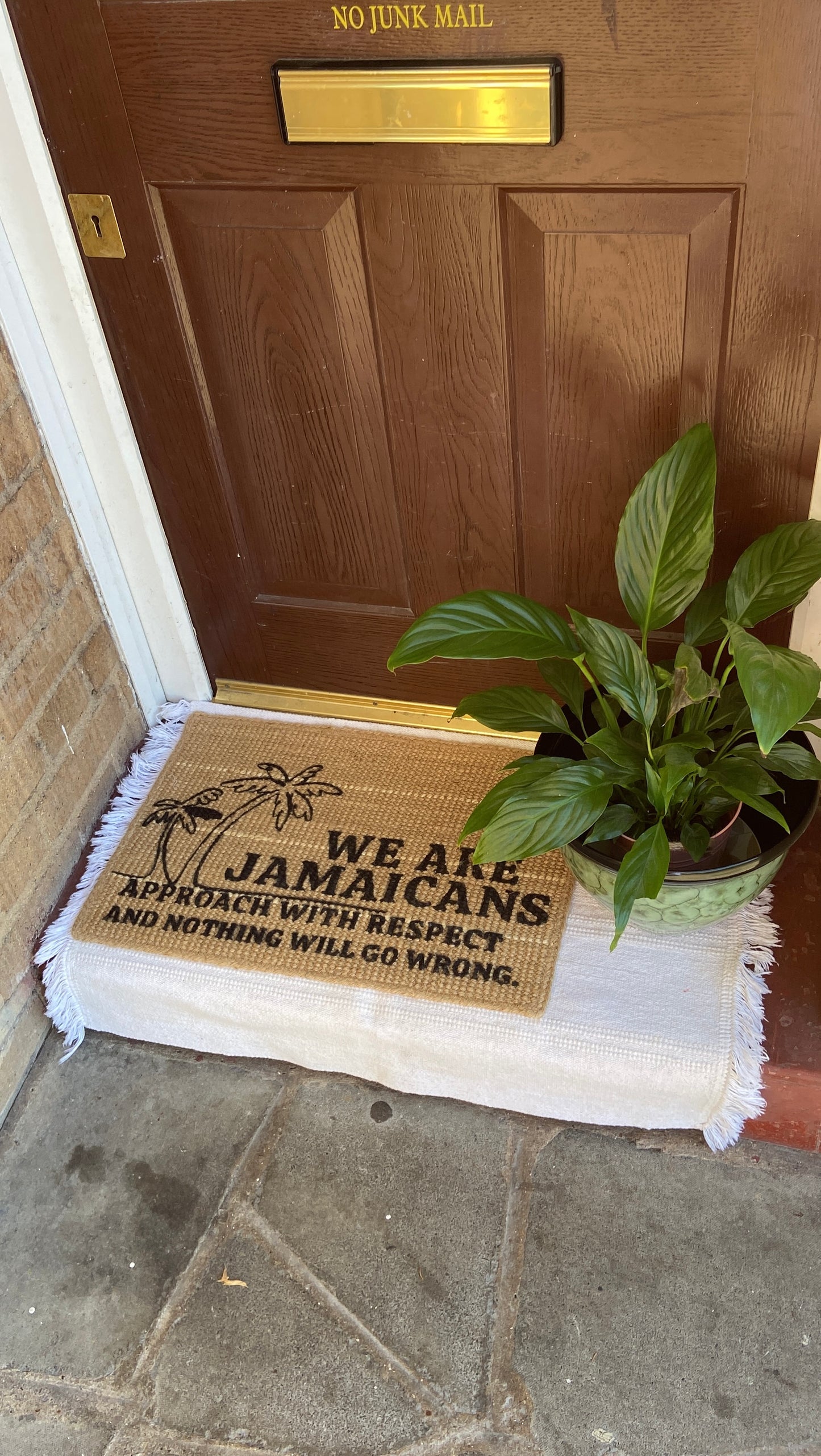 Flat Woven We are Jamaican Mat