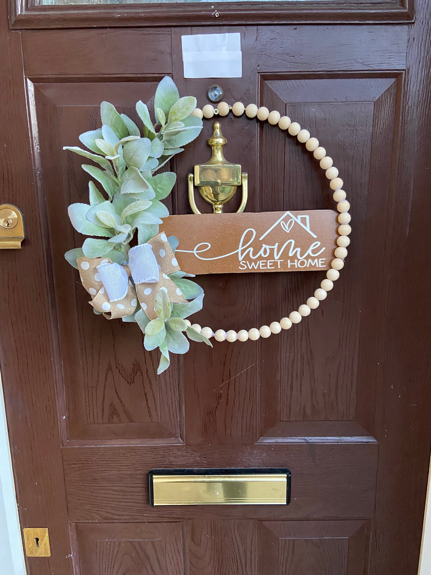 Home Sweet Home Beaded Doorwreath