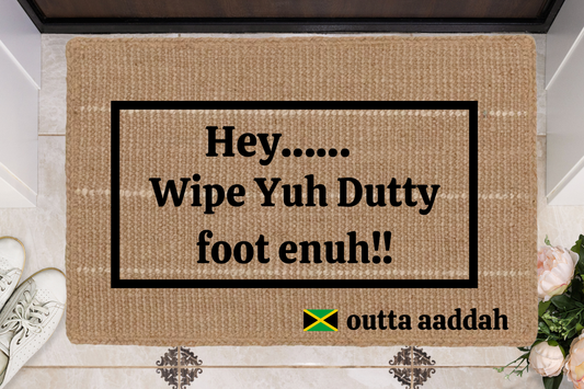 Flat Woven Wipe Yuh Dutty Foot Doormat