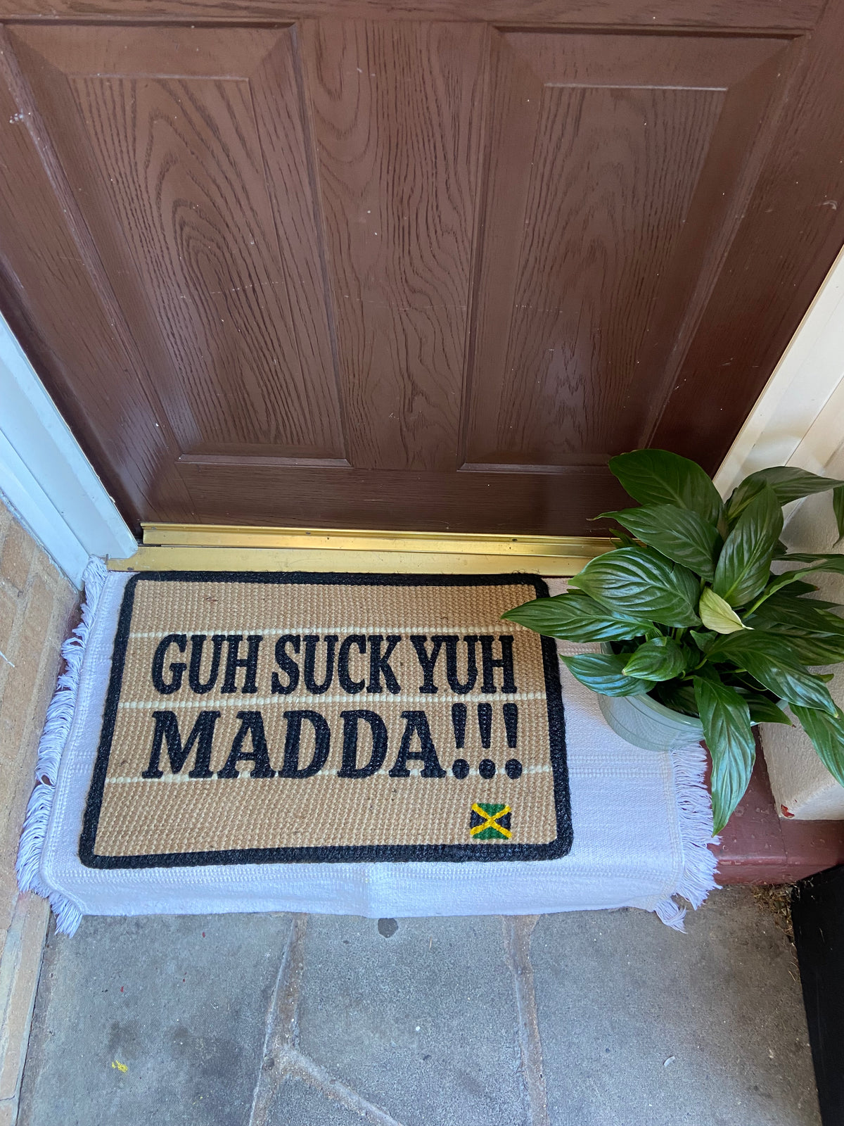 Guh Suck Yuh Madda — Flat Woven Doormat