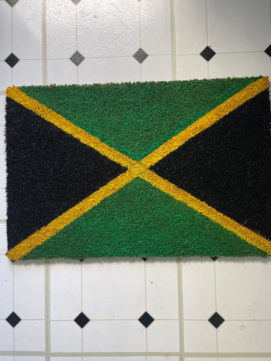 Jamaican Flag Doormat