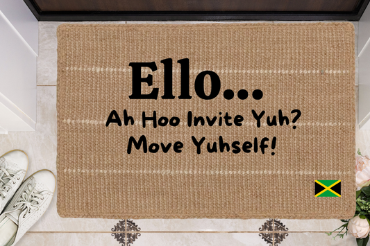 Flat Woven Ah Hoo Invite Yuh Doormat