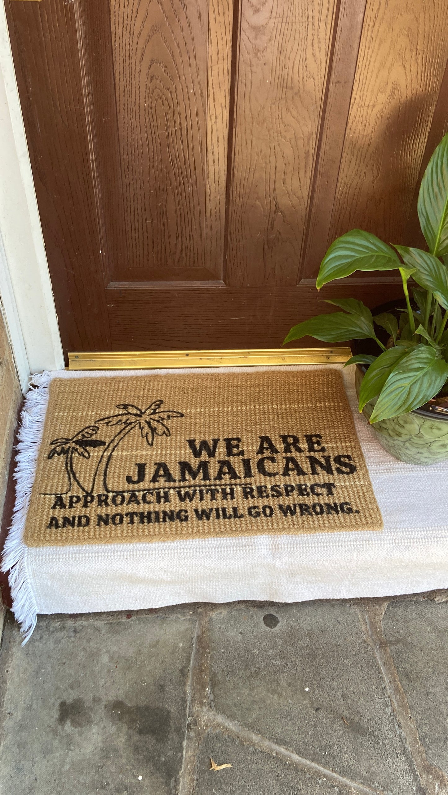 Flat Woven We are Jamaican Mat