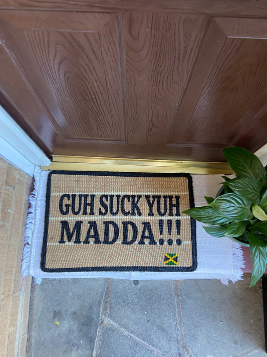 Guh Suck Yuh Madda Flat Woven Doormat