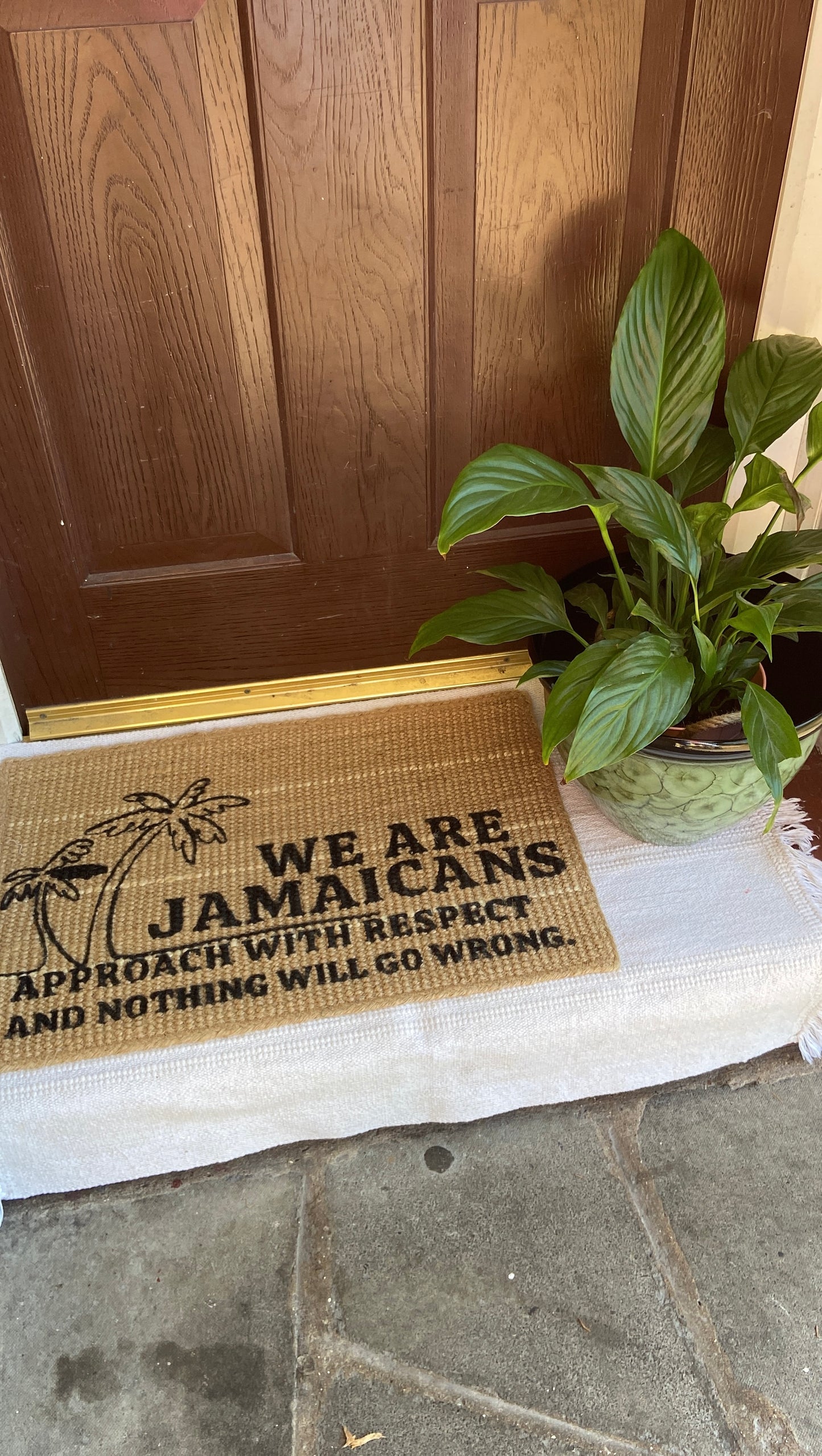 Flat Woven We are Jamaican Mat