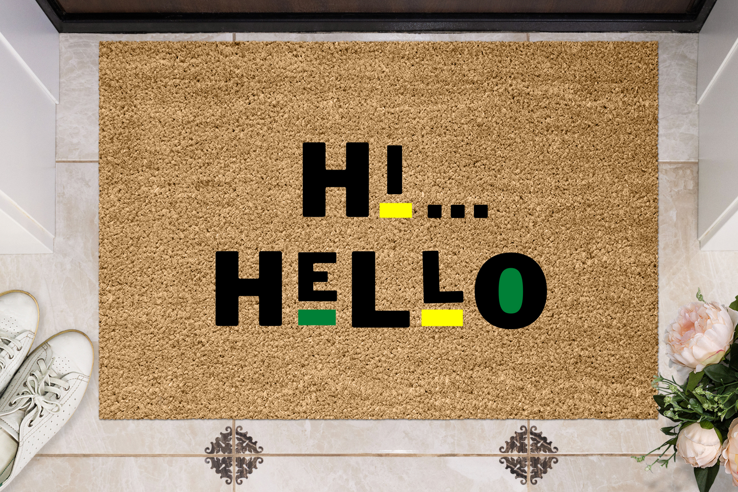 Jamaican Hi Hello Doormat