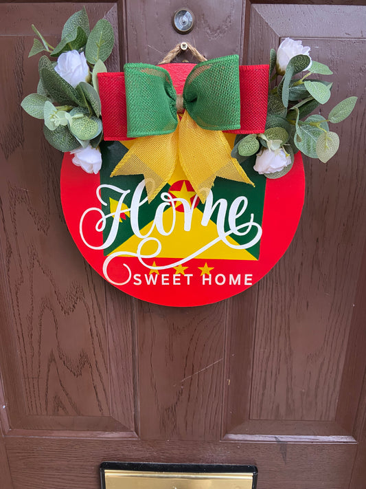 Home Sweet Home Grenadian Door Wreath