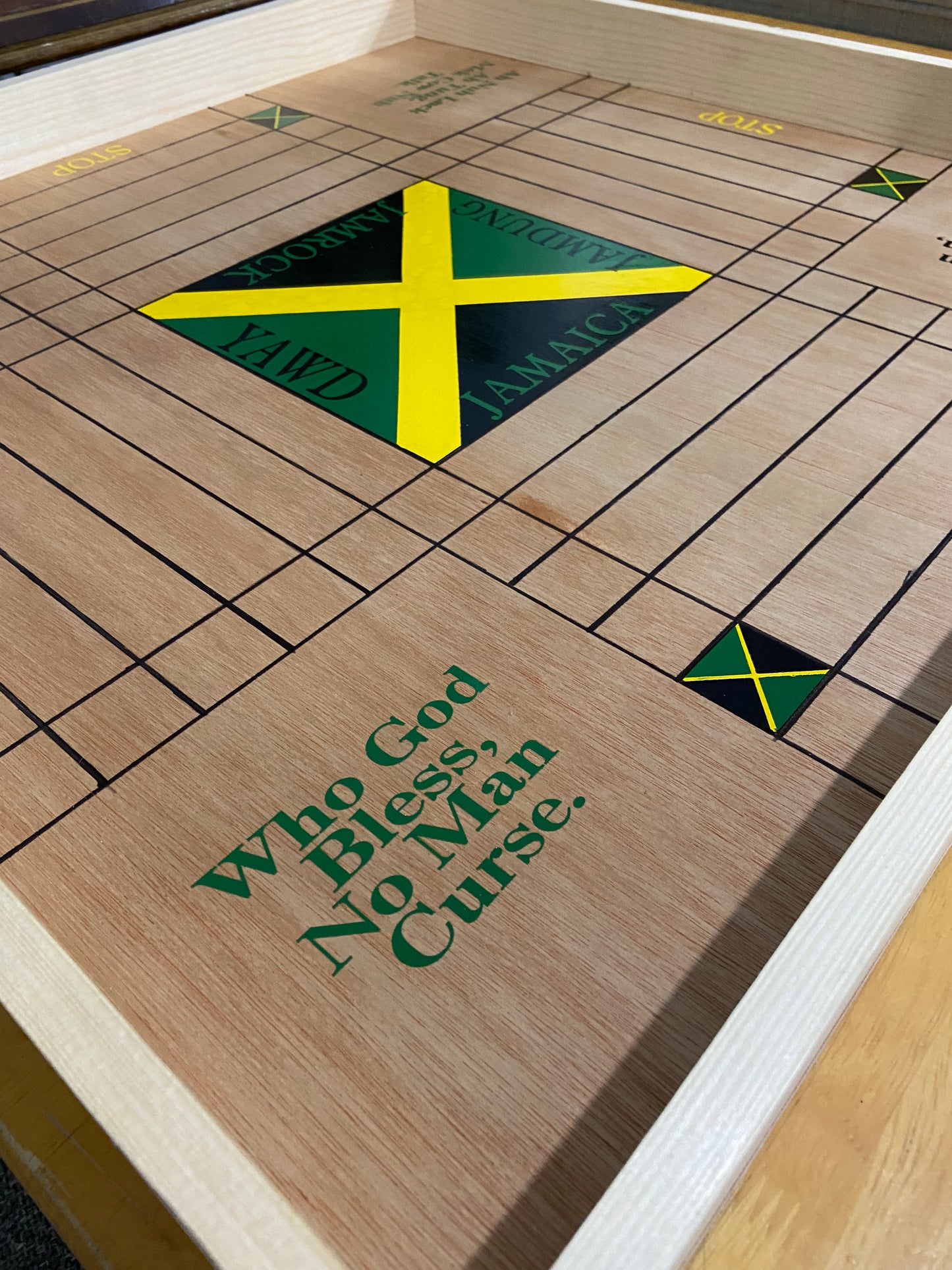 Custom Jamaican Ludi & Draft/Checkers Board