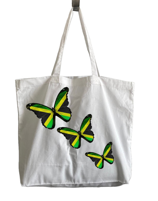 Jamaican Butterfies Tote Bag