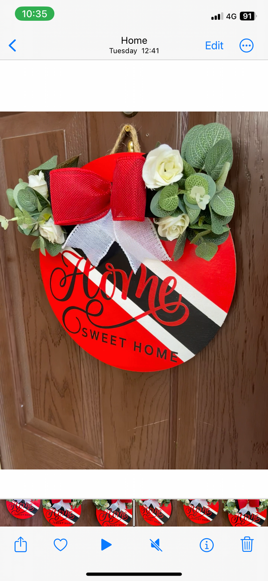 Home Sweet Home Trinidad Door Wreath
