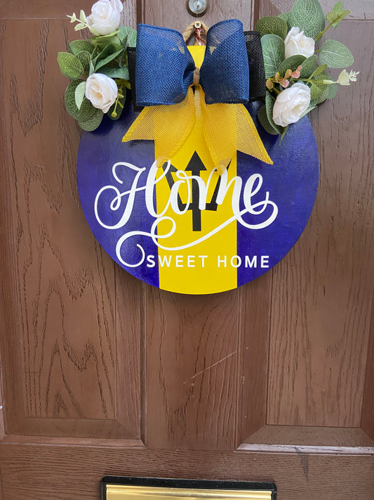 Home Sweet Home Barbados Door Wreath