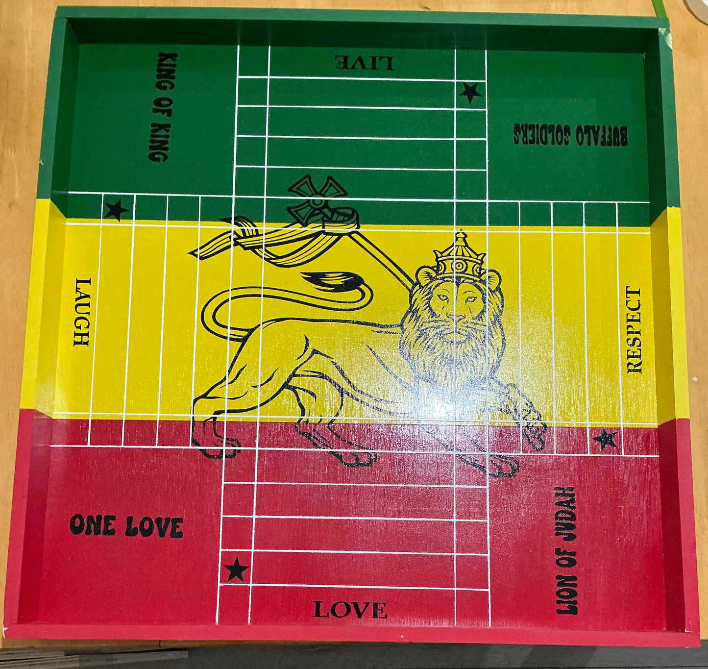 Lion Of Juda Rasta Colours Ludi Board