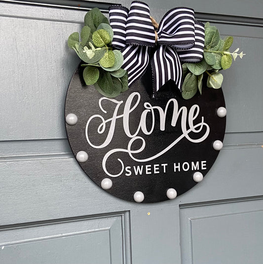 Wooden Door Wreath