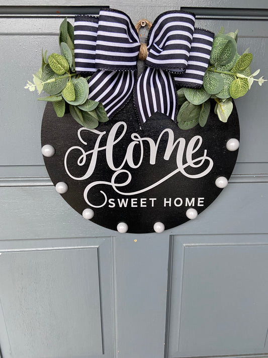 Wooden Door Wreath