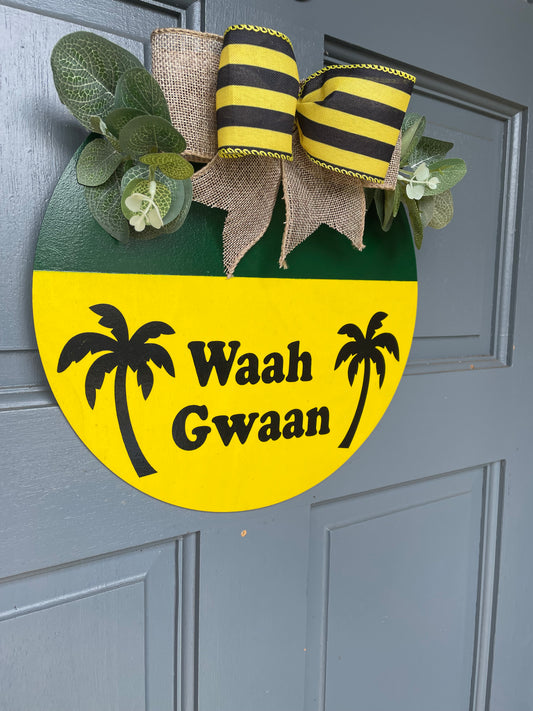 Waah Gwaan Door Wreath