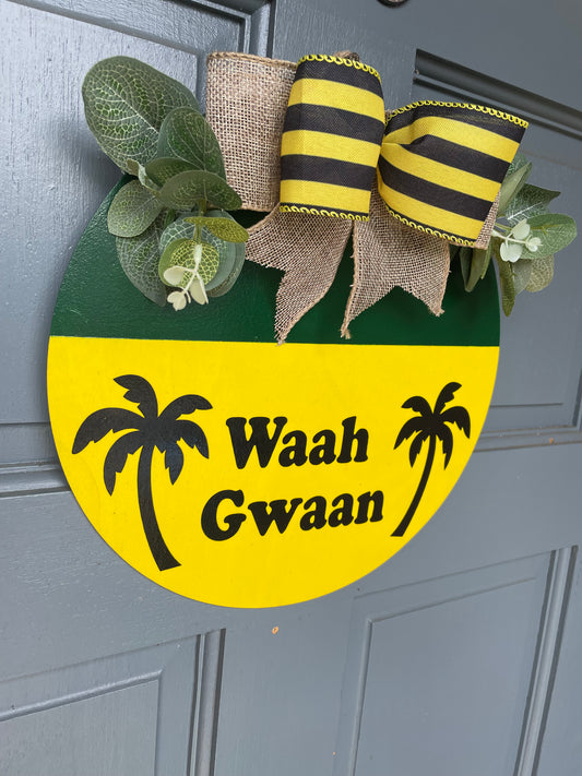 Waah Gwaan Door Wreath