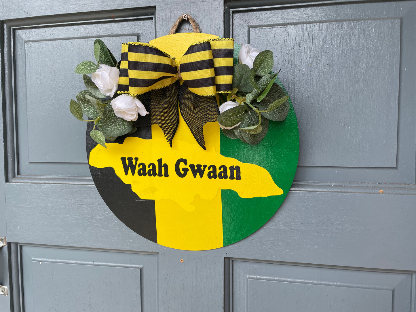 Waah Gwaan Jamaica Door Wreath