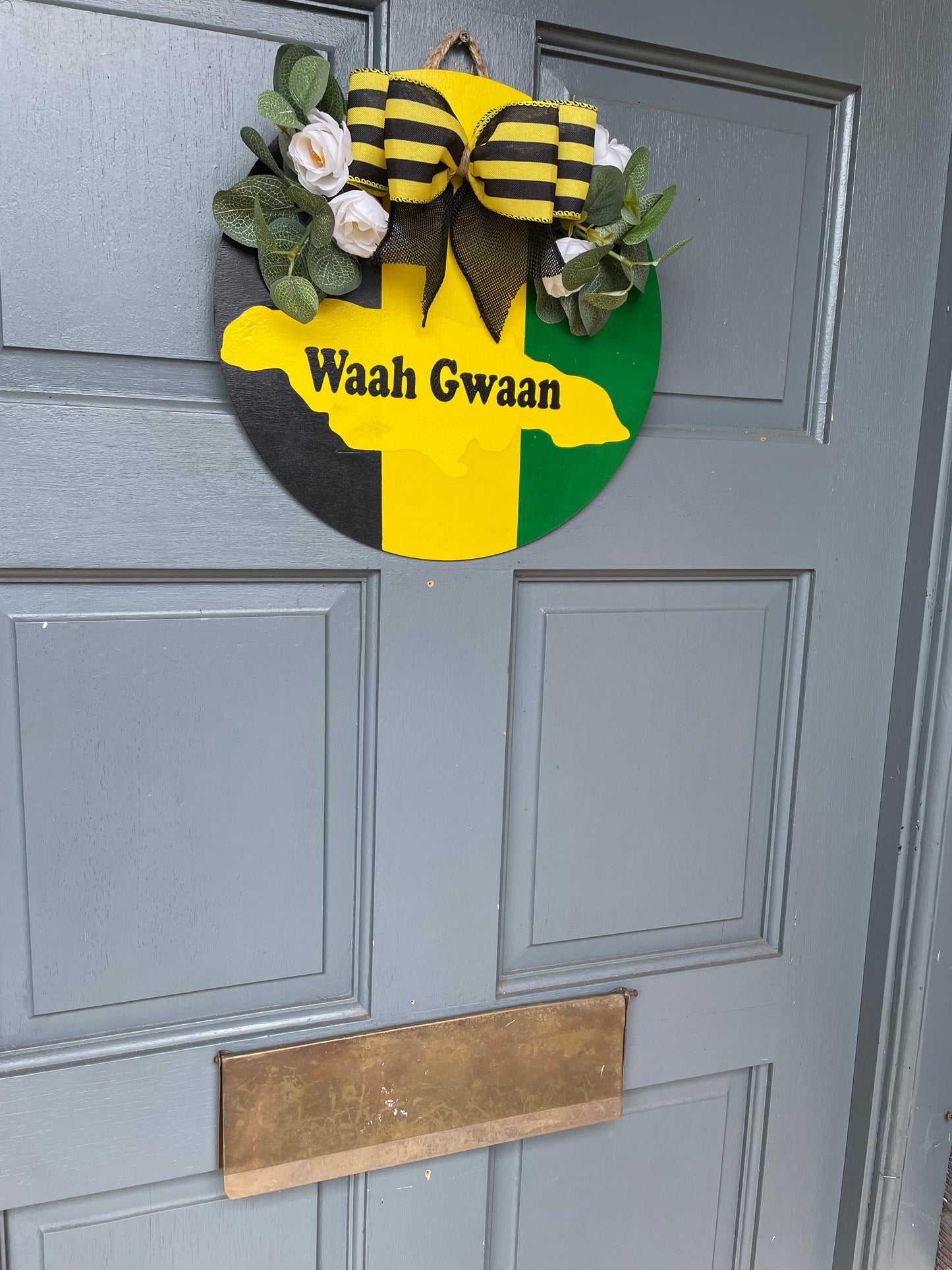 Waah Gwaan Jamaica Door Wreath