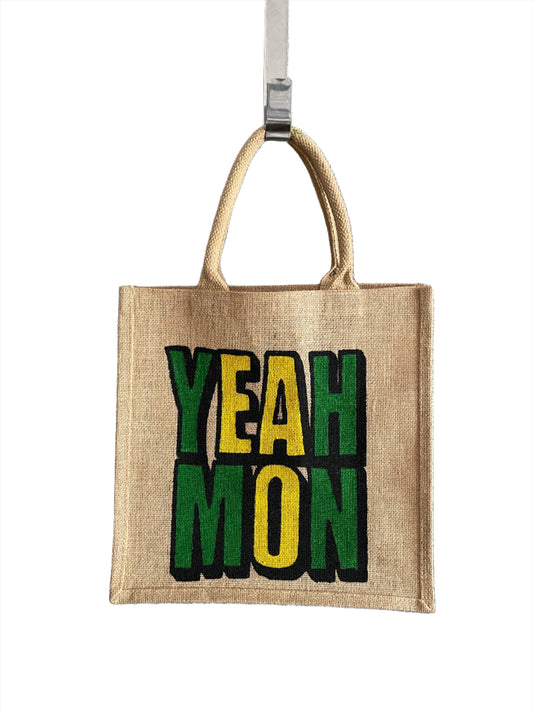 Jamaican Yeah Mon Jute Bag