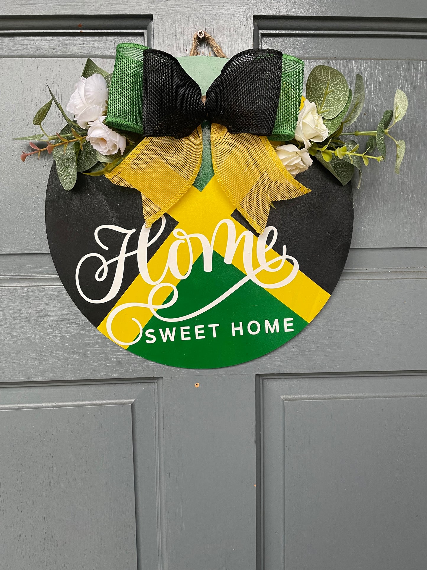 Home Sweet Home Jamaican Door Wreath