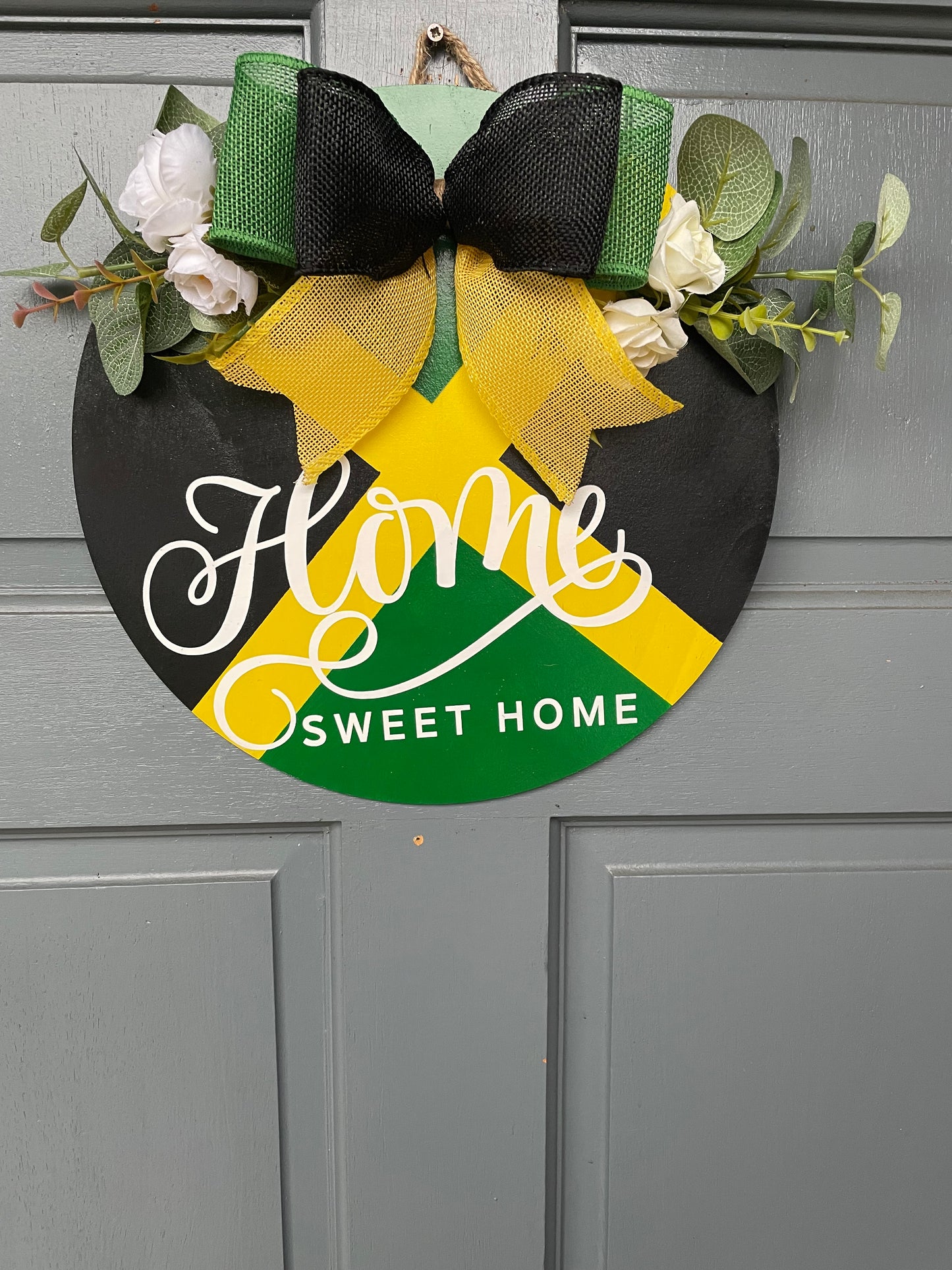 Home Sweet Home Jamaican Door Wreath