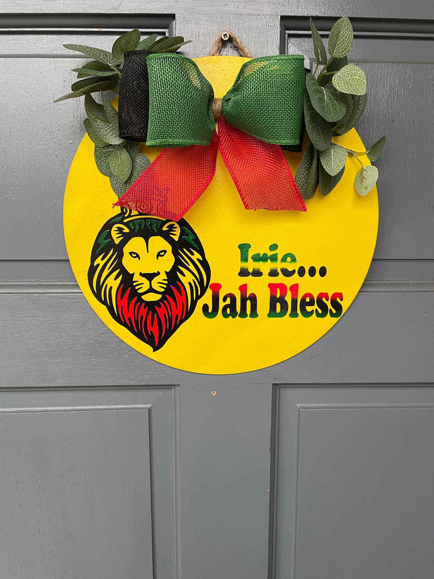 Jamaican Irie Door Wreath