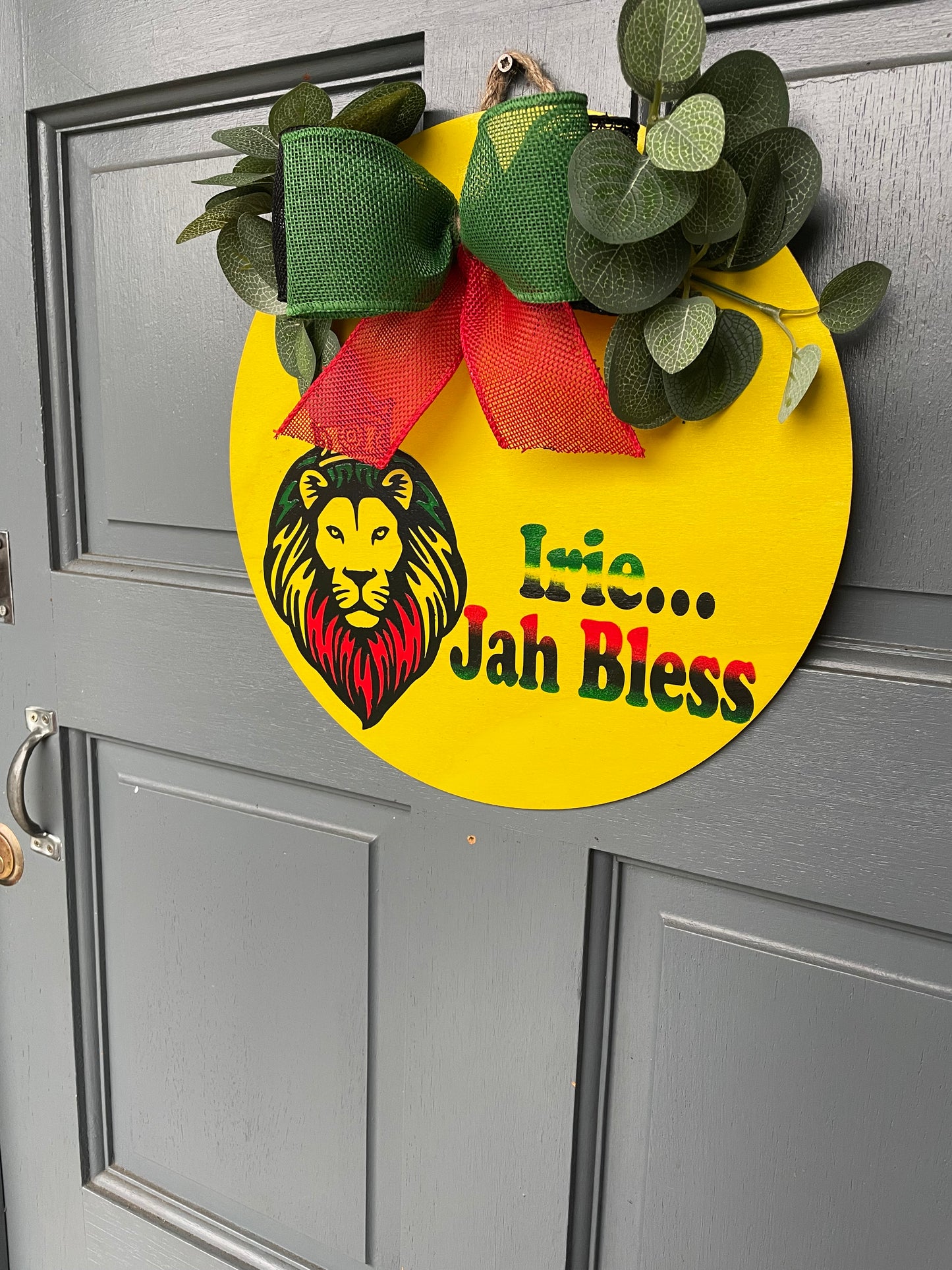 Jamaican Irie Door Wreath