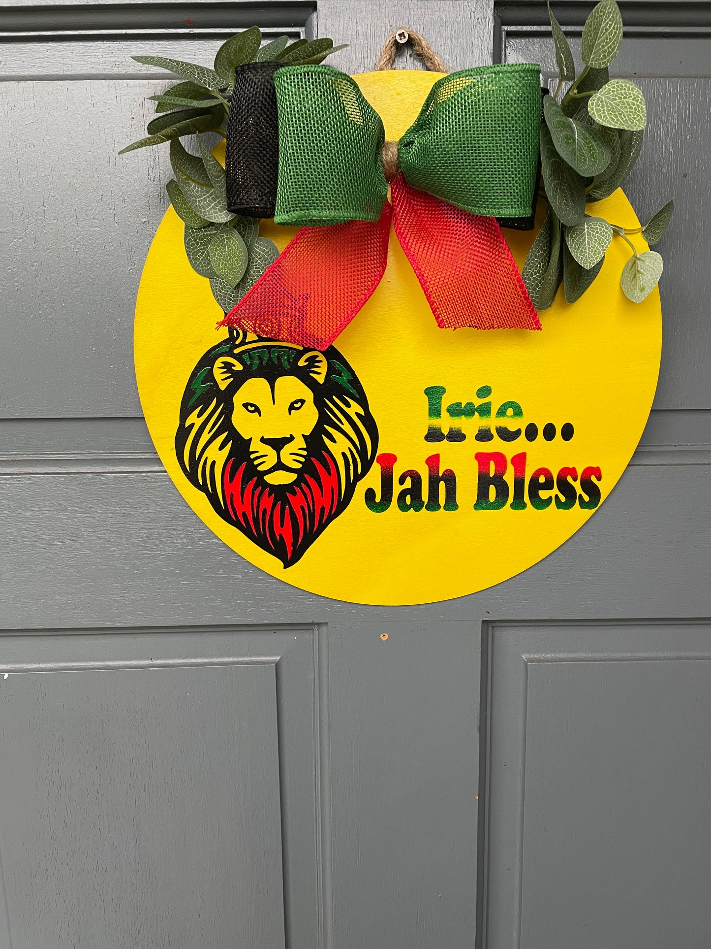 Jamaican Irie Door Wreath