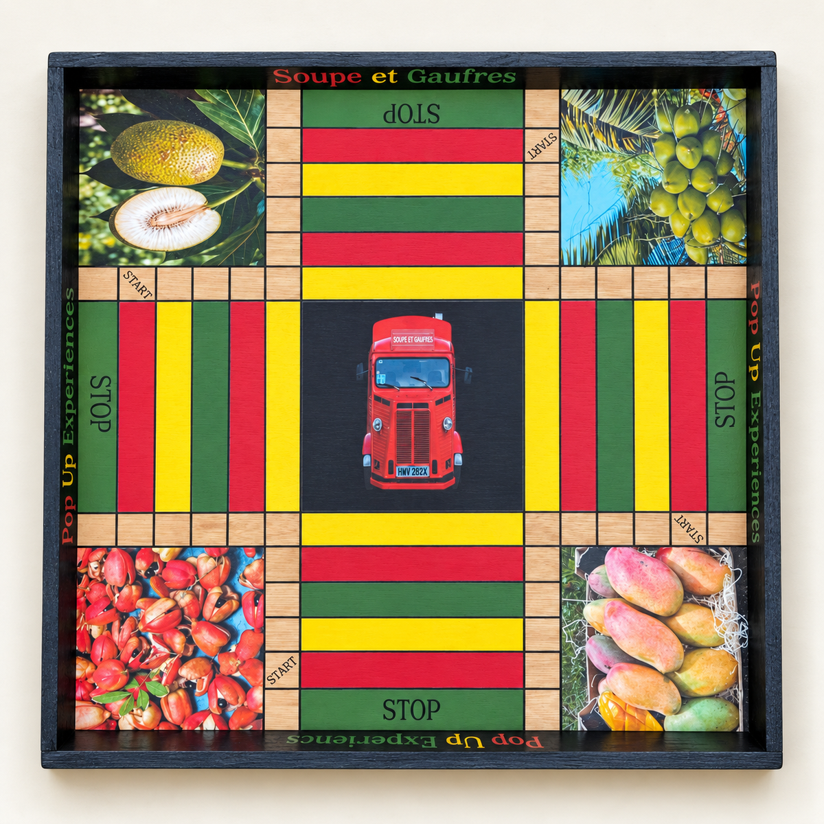 Custom photo Ludi board with four personal images
