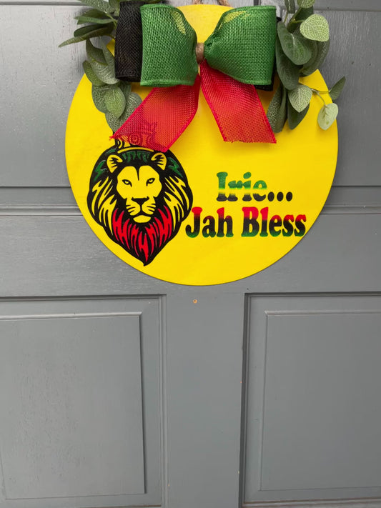 Jamaican Irie Door Wreath