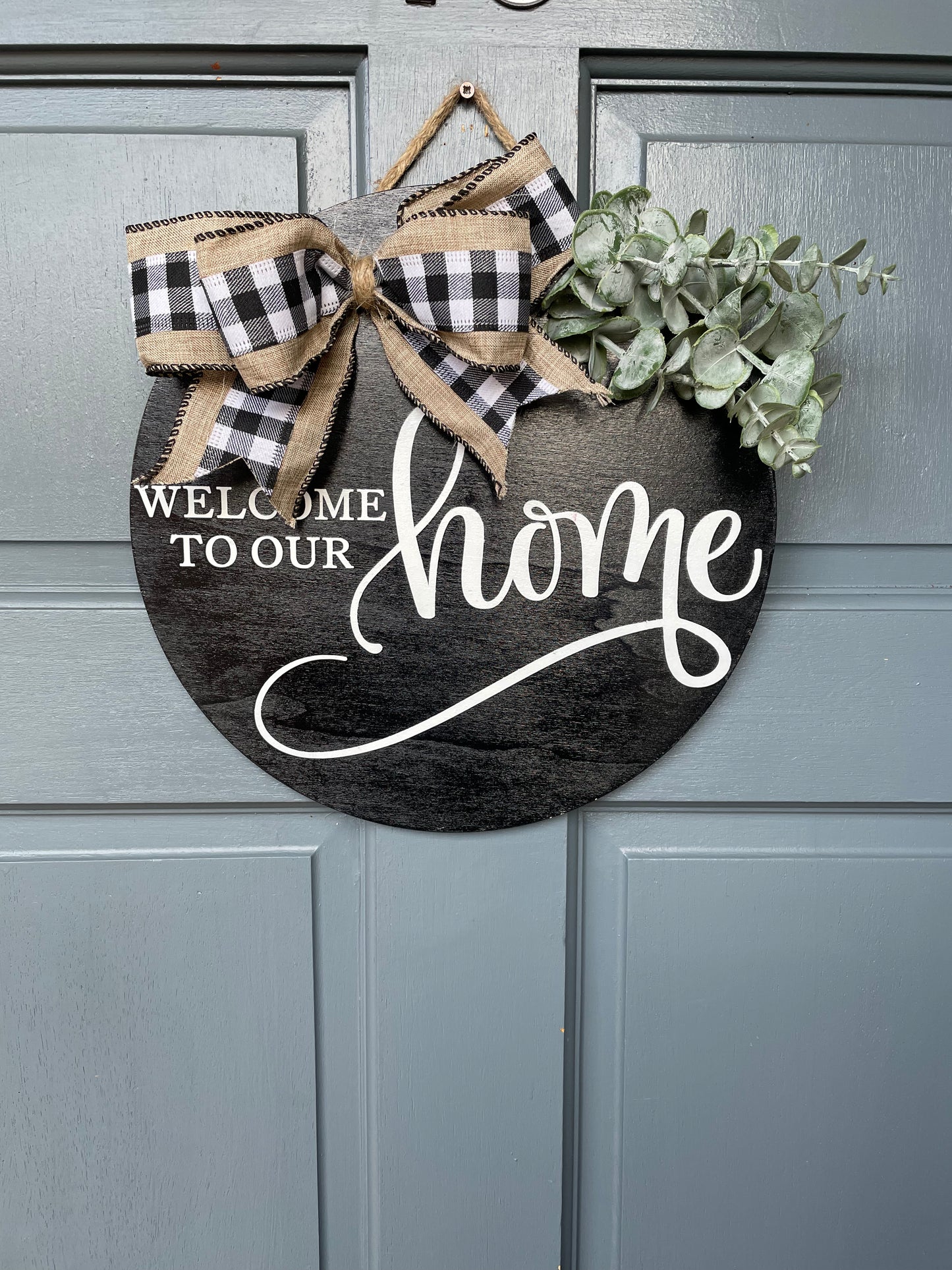 Wooden Door Wreath