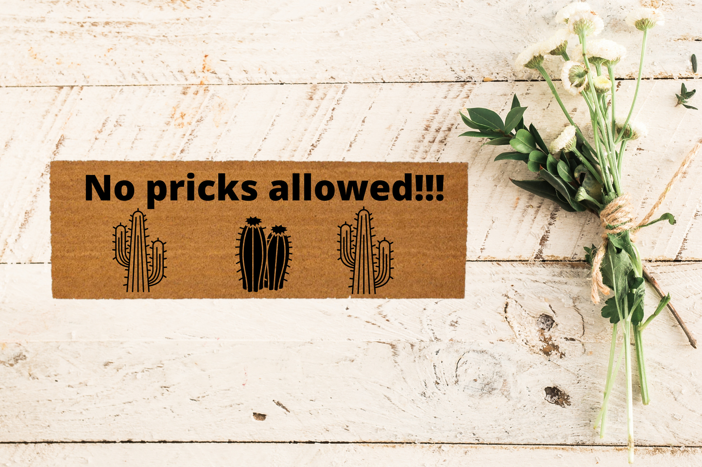 No Pricks Allowed Doormat