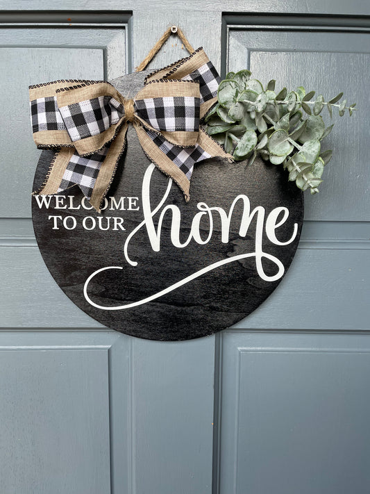 Wooden Door Wreath