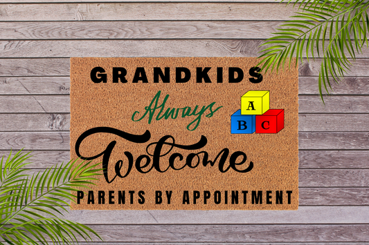 Grandkids Always Welcome Doormat