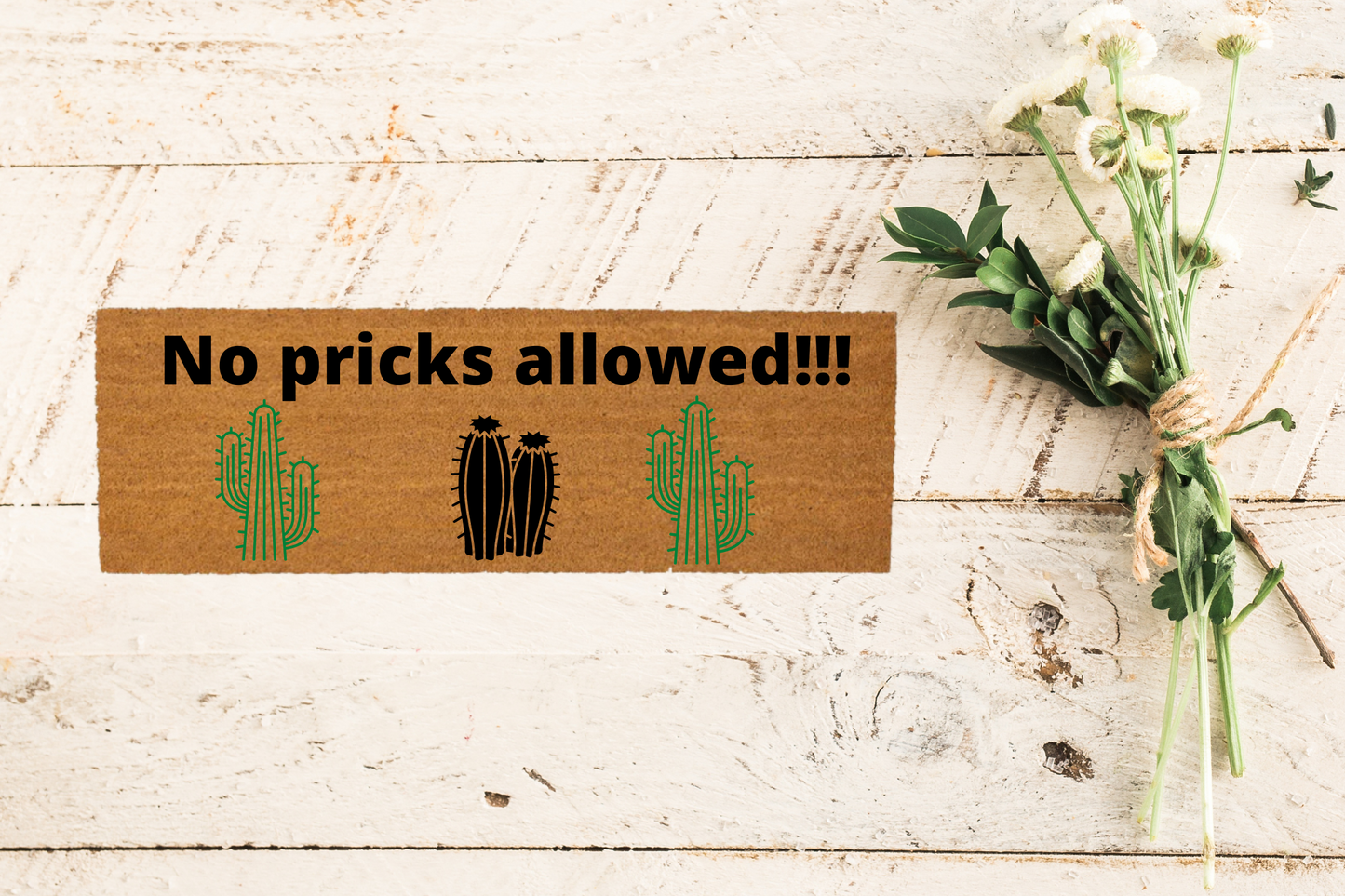 No Pricks Allowed Doormat