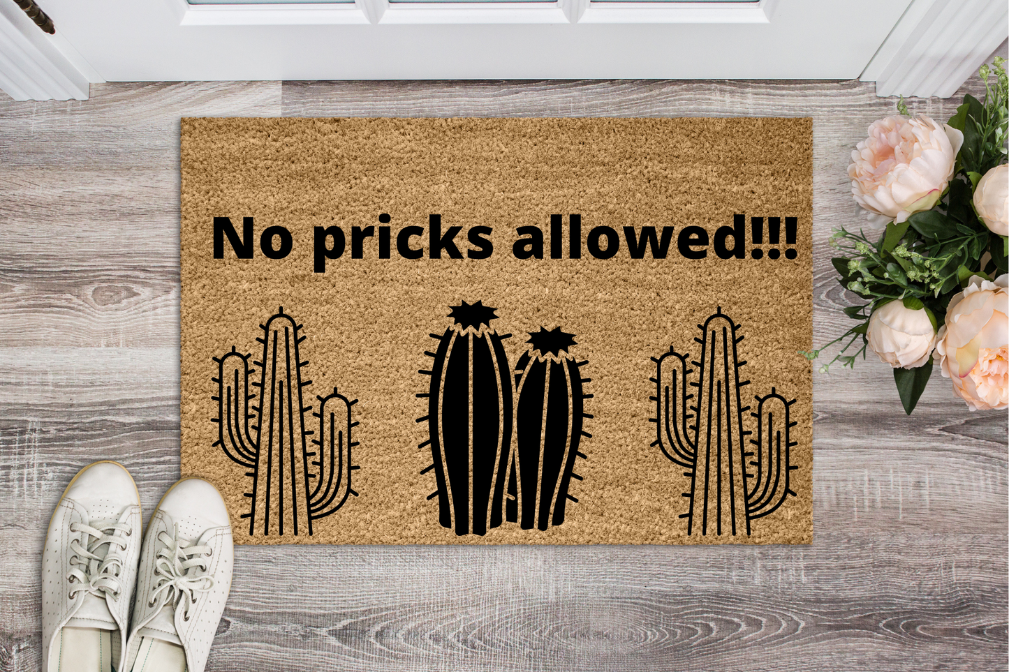 No Pricks Allowed Doormat